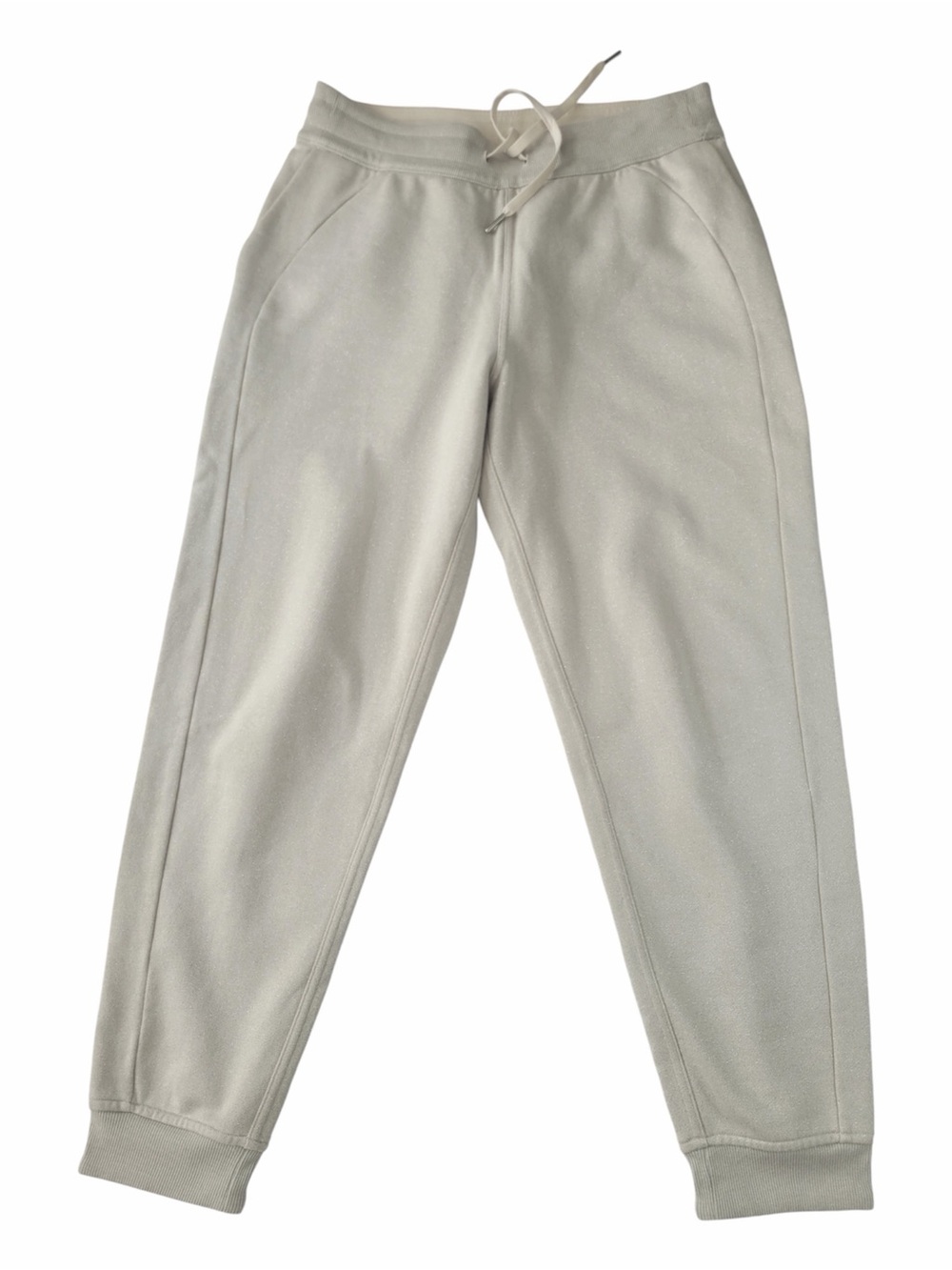 ✅ lululemon athletica Women's Light Gray with shimmer scuba Track Joggers size 8